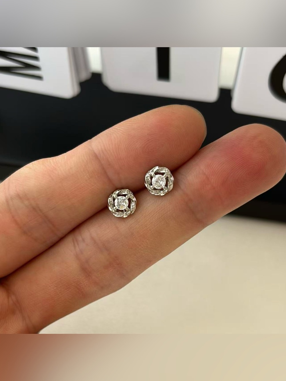 6mm CZ Stud Earrings for Men Women Streetwear Punk Hip Hop Unisex Style